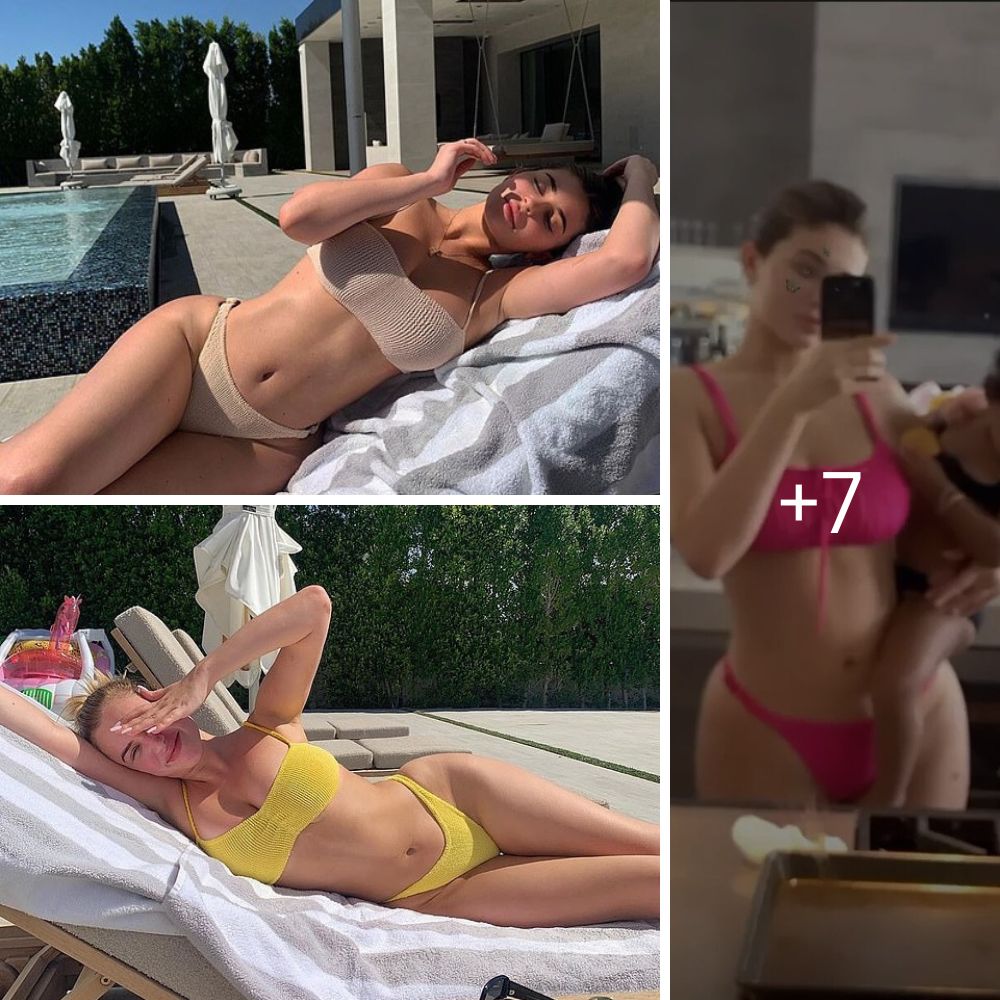 Kylie Jenner And Anastasia Show Off Their Curves As They Sunbathes By The Pool In A Sexy Bikini 