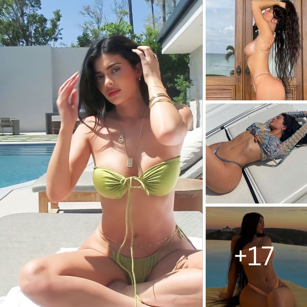 Kylie Jenner Serves Poolside Sexiness In Sizzling Strapless Bikini See The Photos 
